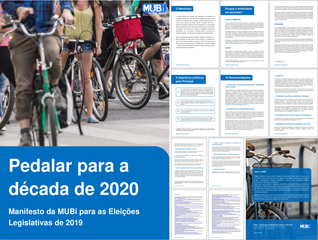 Pedalar para década de 2020: Manifesto da MUBi para as Eleições Legislativas de 2019